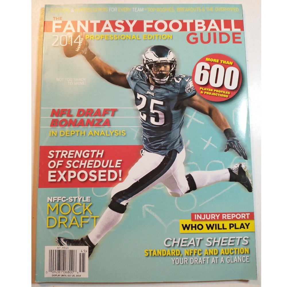 Fantasy Football Guide 2014 Professional Edition NFFC Mock Draft LeSean McCoy